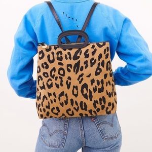 Clare V. Marcelle backpack in suede Pablo cat
